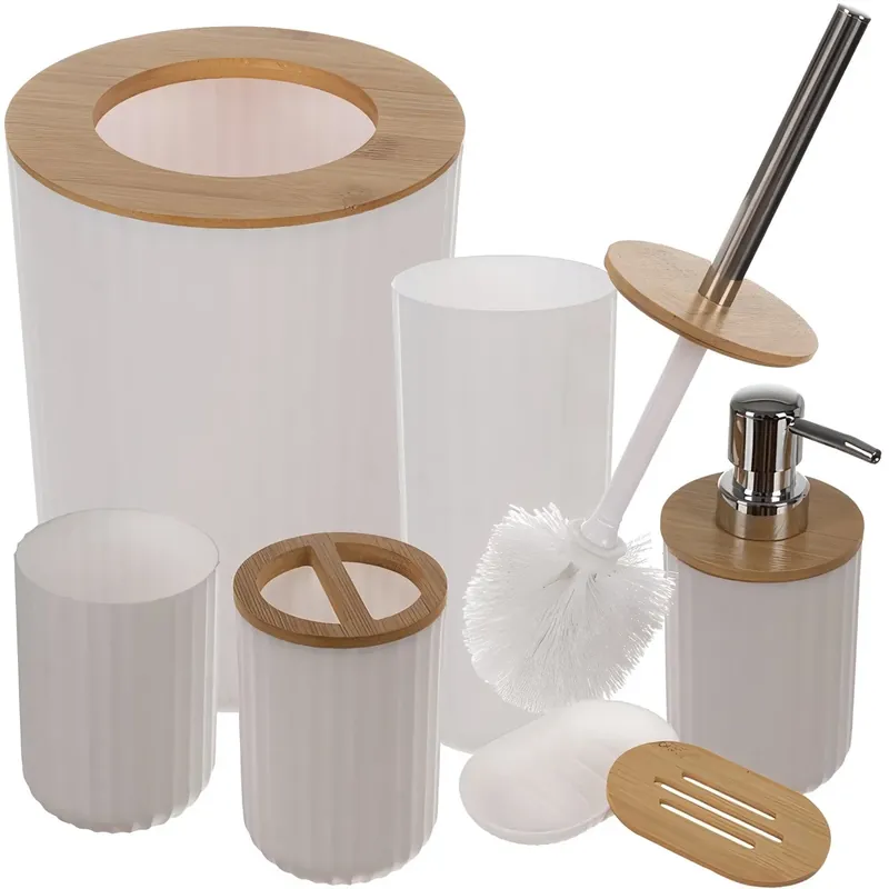 Bästsäljare - Elegant badrumstillbehör set - vit design
