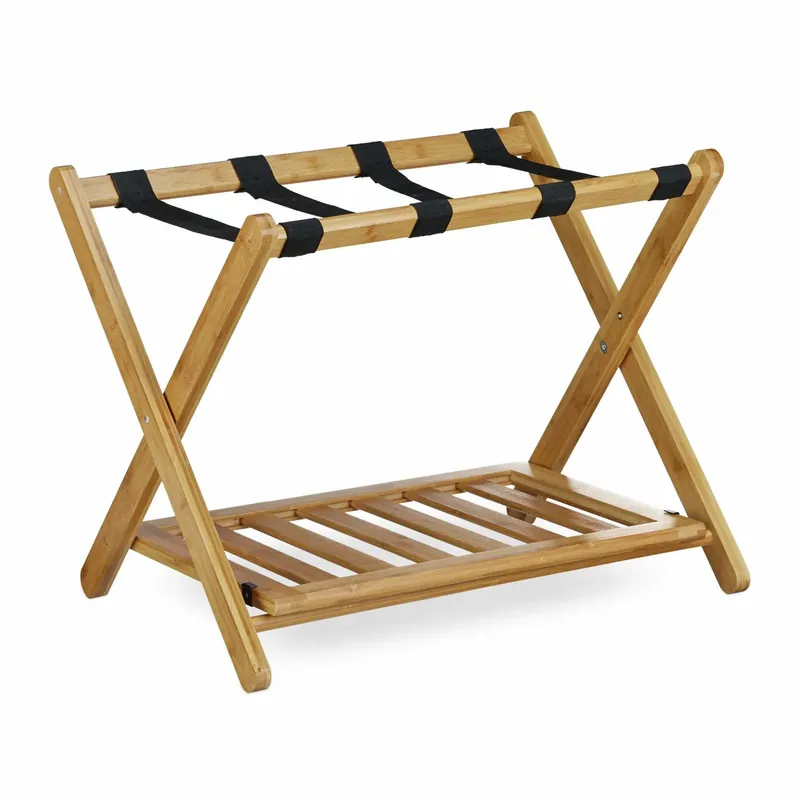 Bamboo luggage bench with storage - Precis inkommet
