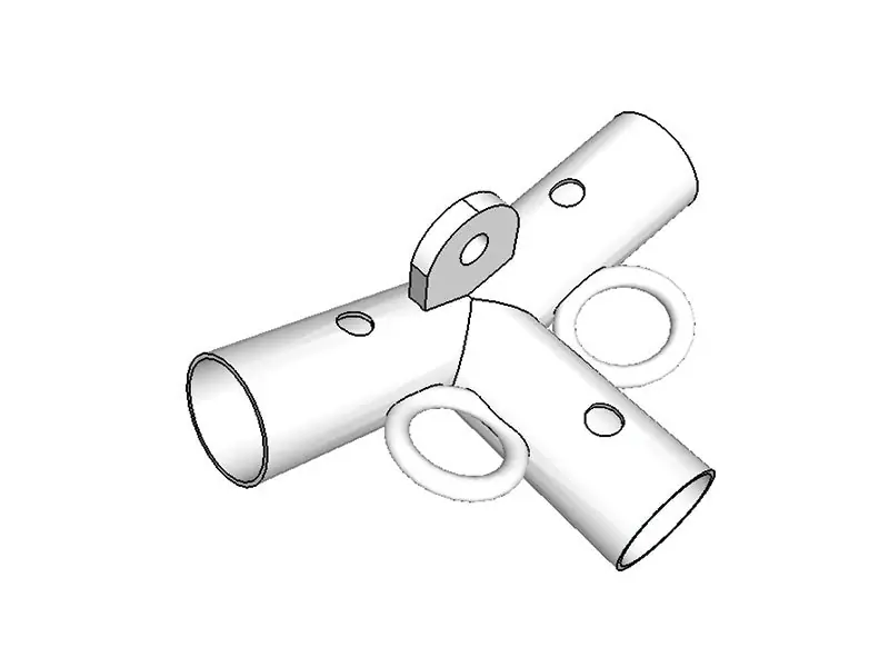 3-vägs montering,Ø42+Ø54mm, 140° | Nyhet